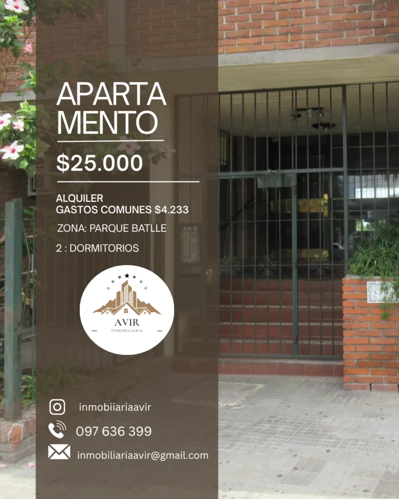 APARTAMENTO $25.000 (alquiler)