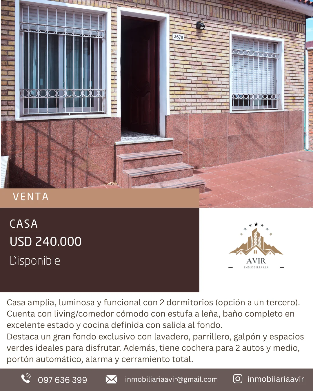 Venta de casa USD 240.000