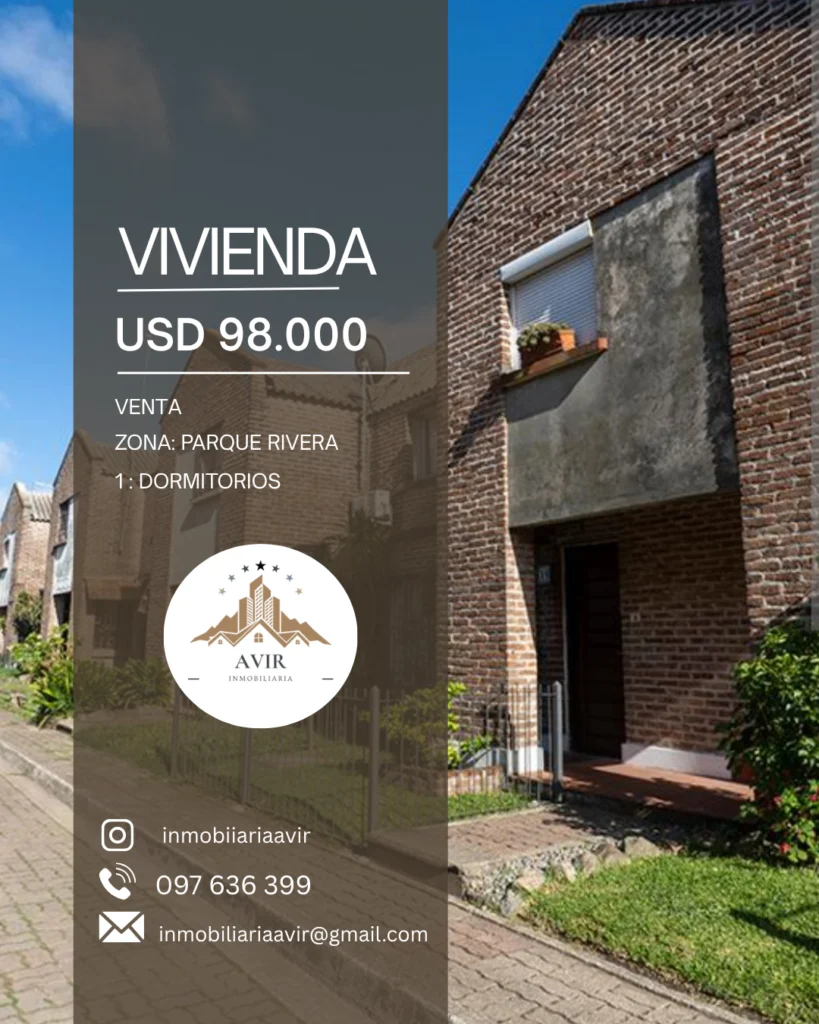 VIVENDA U$S 98.000 (Zona Parque Rivera)